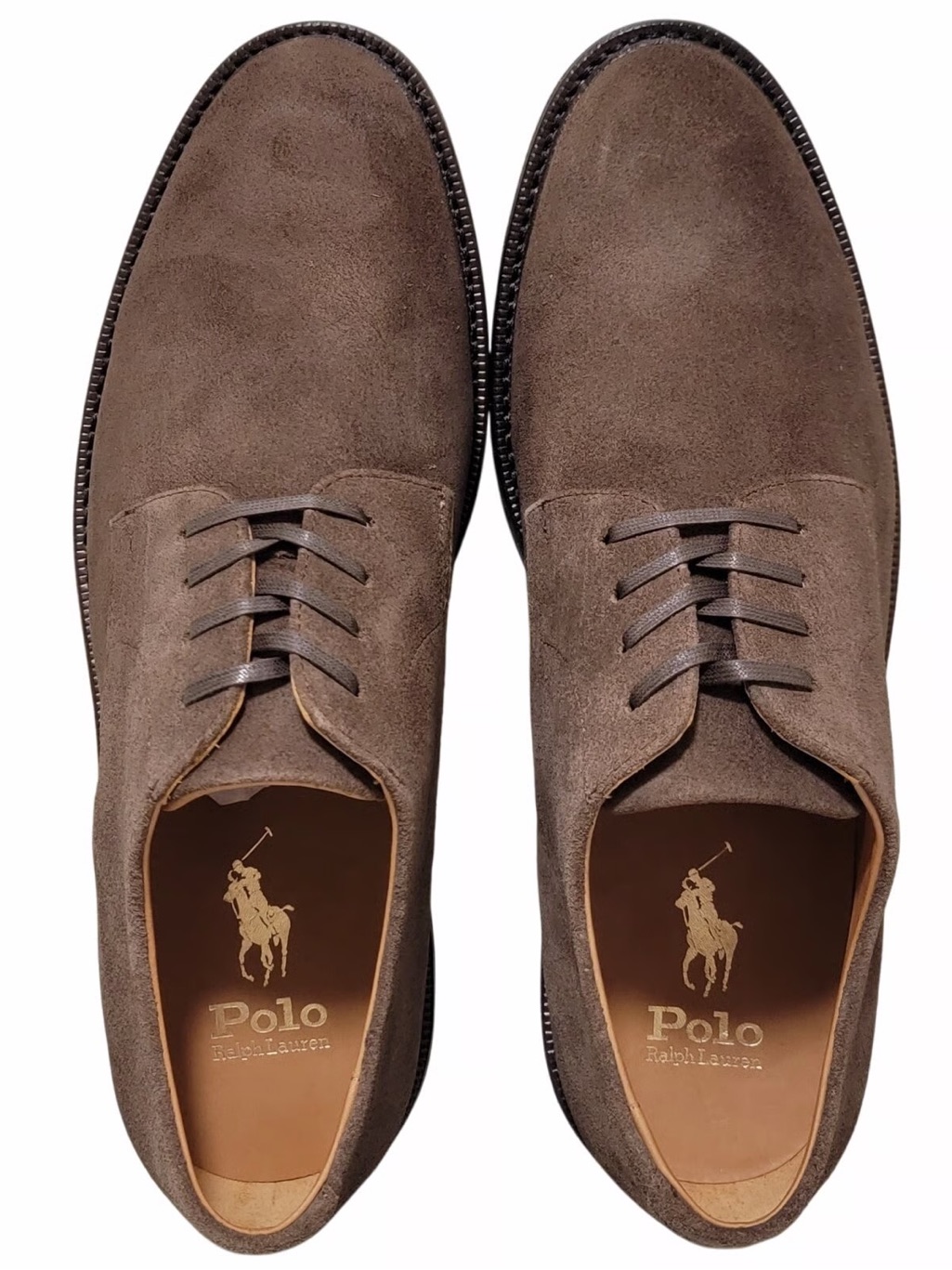 New Polo By Ralph Lauren Men’s Brown Suede Derby Shoes
